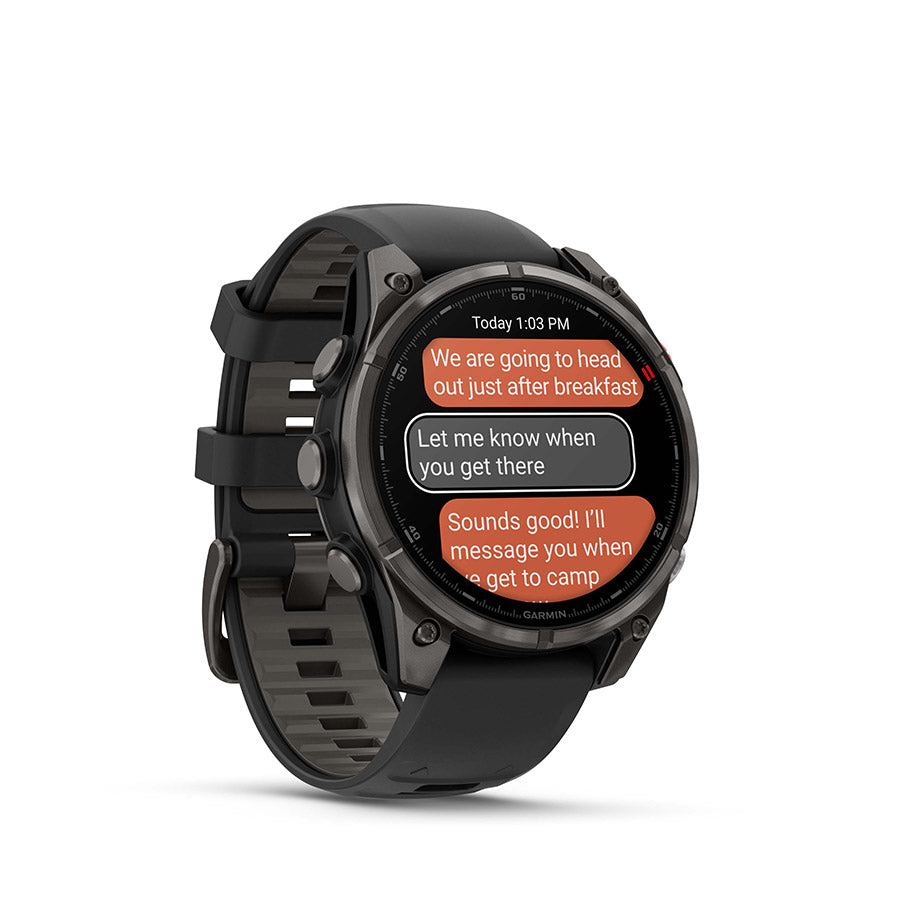 Garmin fenix 8 Pro 47mm AMOLED Sapphire, Noir et gris Pebble, vue 7