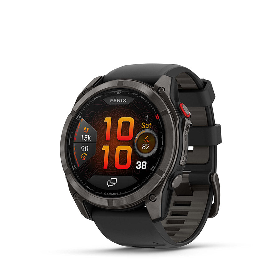 Garmin fenix 8 Pro 51mm AMOLED Sapphire, Noir et gris Pebble, vue 1
