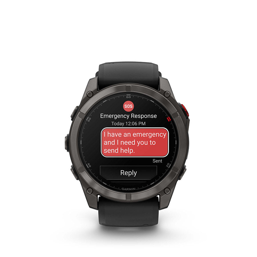 Garmin fenix 8 Pro 51mm AMOLED Sapphire, Noir et gris Pebble, vue 6