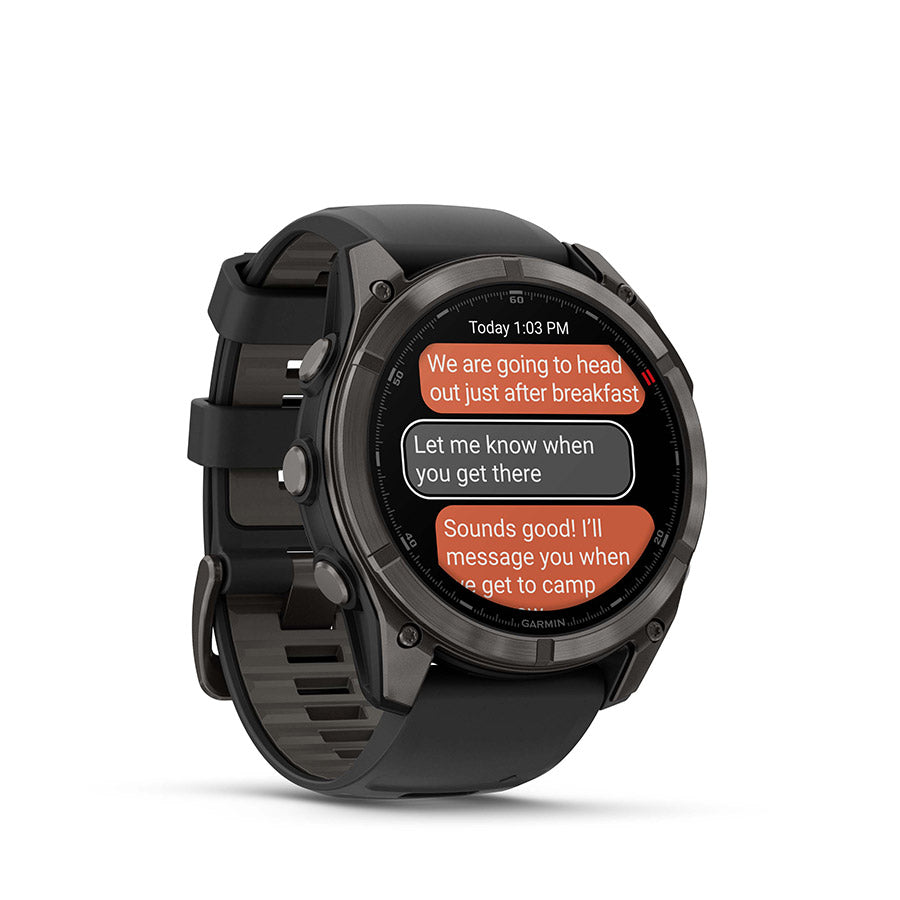 Garmin fenix 8 Pro 51mm AMOLED Sapphire, Noir et gris Pebble, vue 7