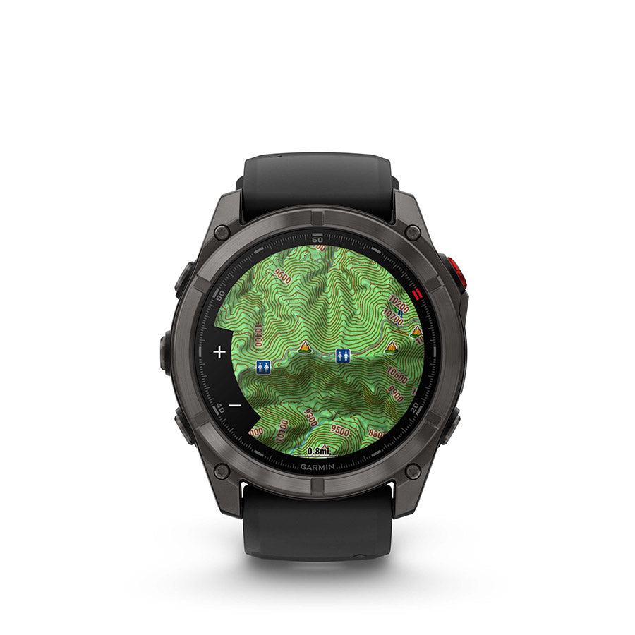 Garmin fenix 8 Pro 51mm AMOLED Sapphire, Noir et gris Pebble, vue 10