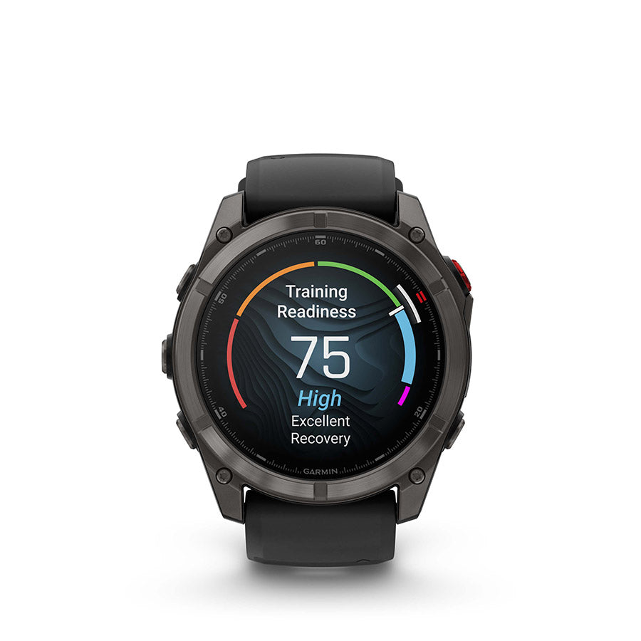 Garmin fenix 8 Pro 51mm AMOLED Sapphire, Noir et gris Pebble, vue 12