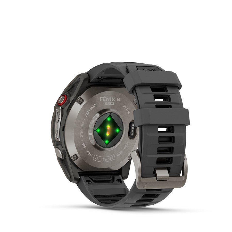 Garmin fenix 8 Pro 51mm AMOLED Sapphire, Noir, vue 4