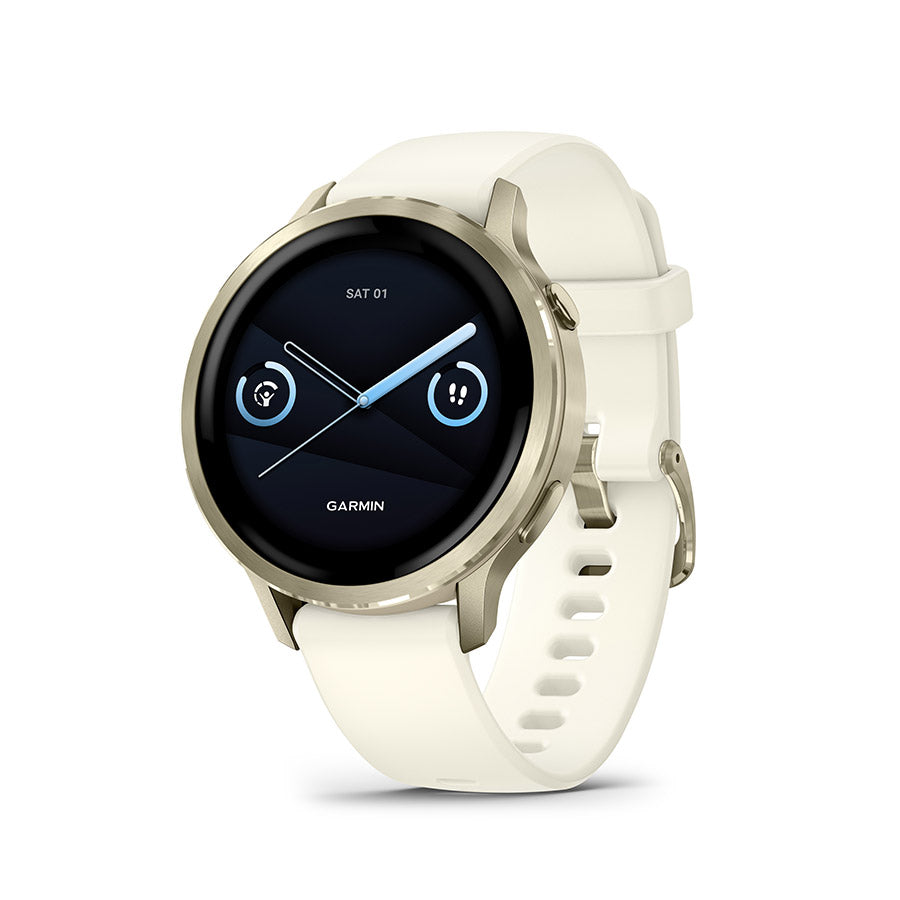 Garmin Venu 4 41mm, Lunar Gold et Bone, vue 1