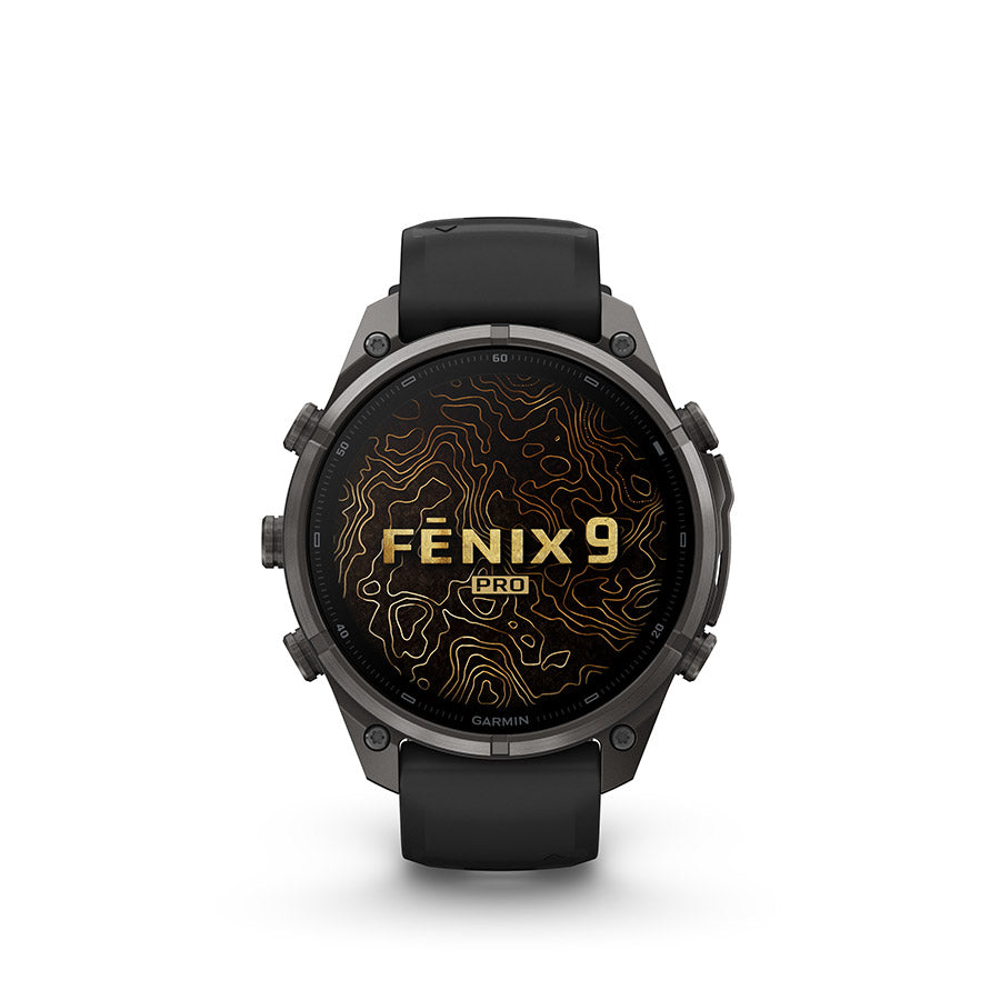 Garmin fenix 9 Pro inReach 47 mm, Noir / bracelet en silicone noir et gris galet, vue 5