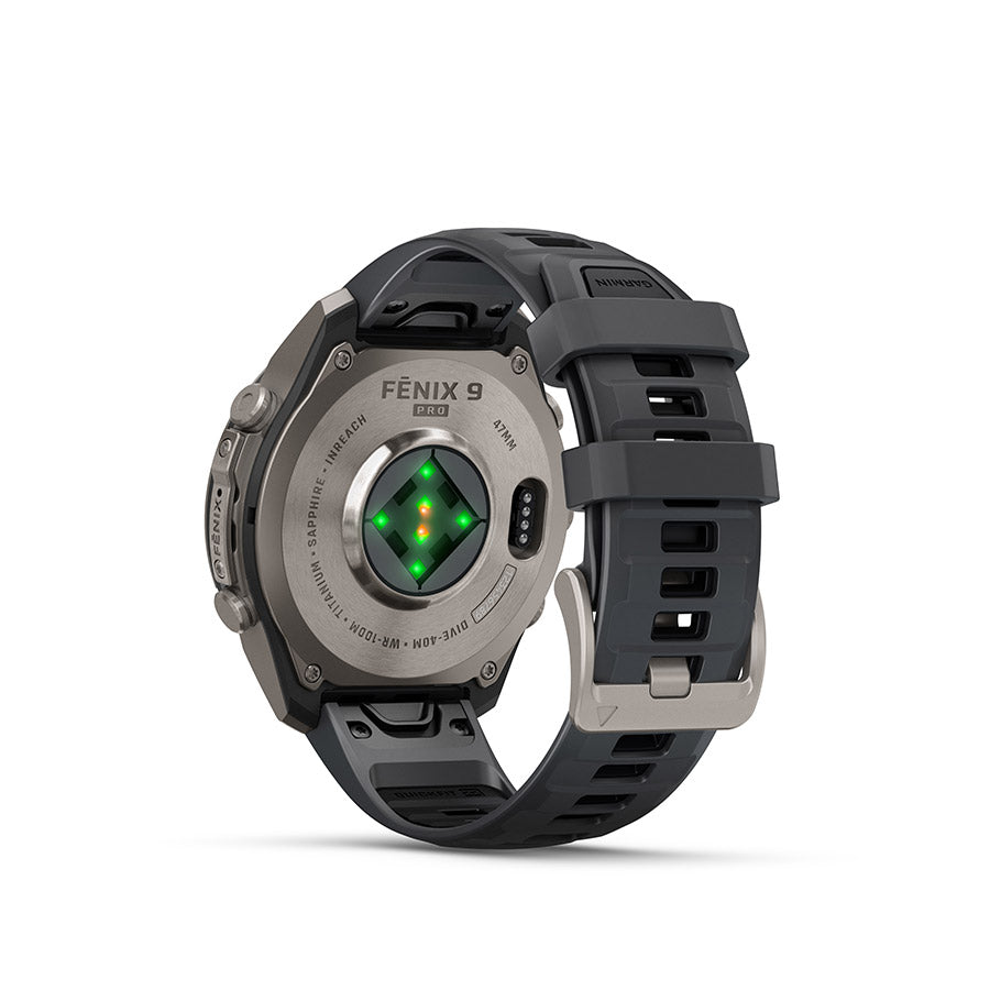 Garmin fenix 9 Pro inReach 47 mm, Gris / bracelet en silicone graphite et noir, vue 3