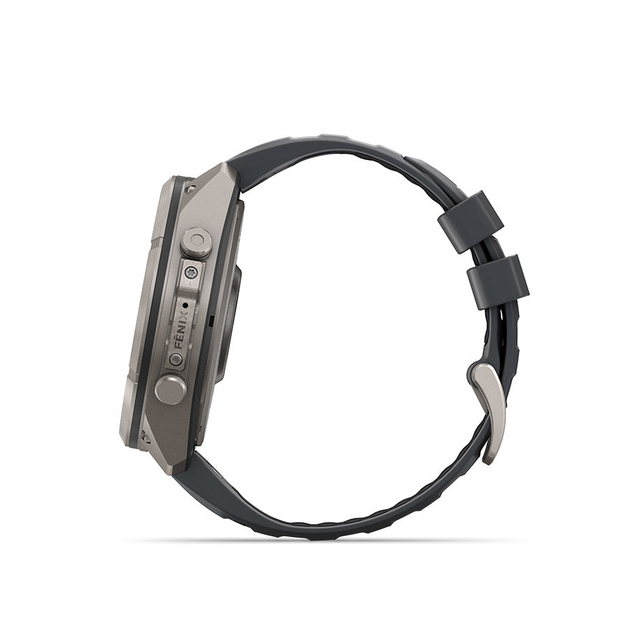 Garmin fenix 9 Pro inReach 51 mm, Titane / bracelet en silicone graphite et noir, vue 4