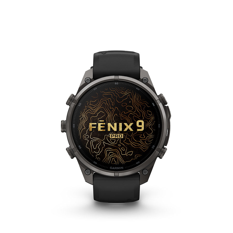 Garmin fenix 9 Pro 47 mm, Noir / bracelet en silicone noir et gris galet, vue 5