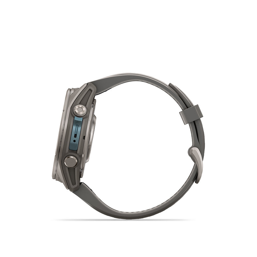 Garmin fenix 9 43 mm, Titane / bracelet en silicone gris galet, vue 4