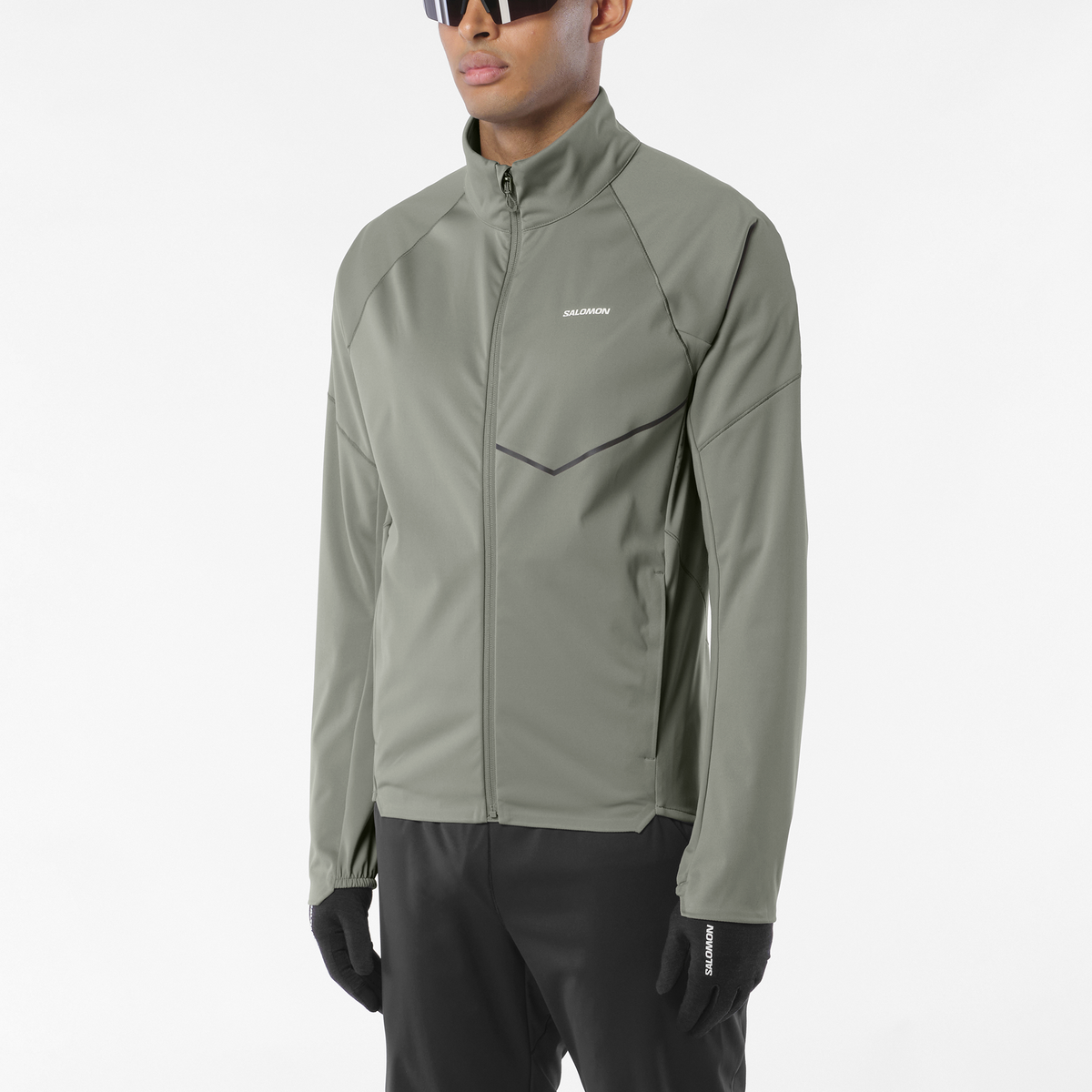 Salomon Sense Softshell manteau homme, Castor Gray, vue 1
