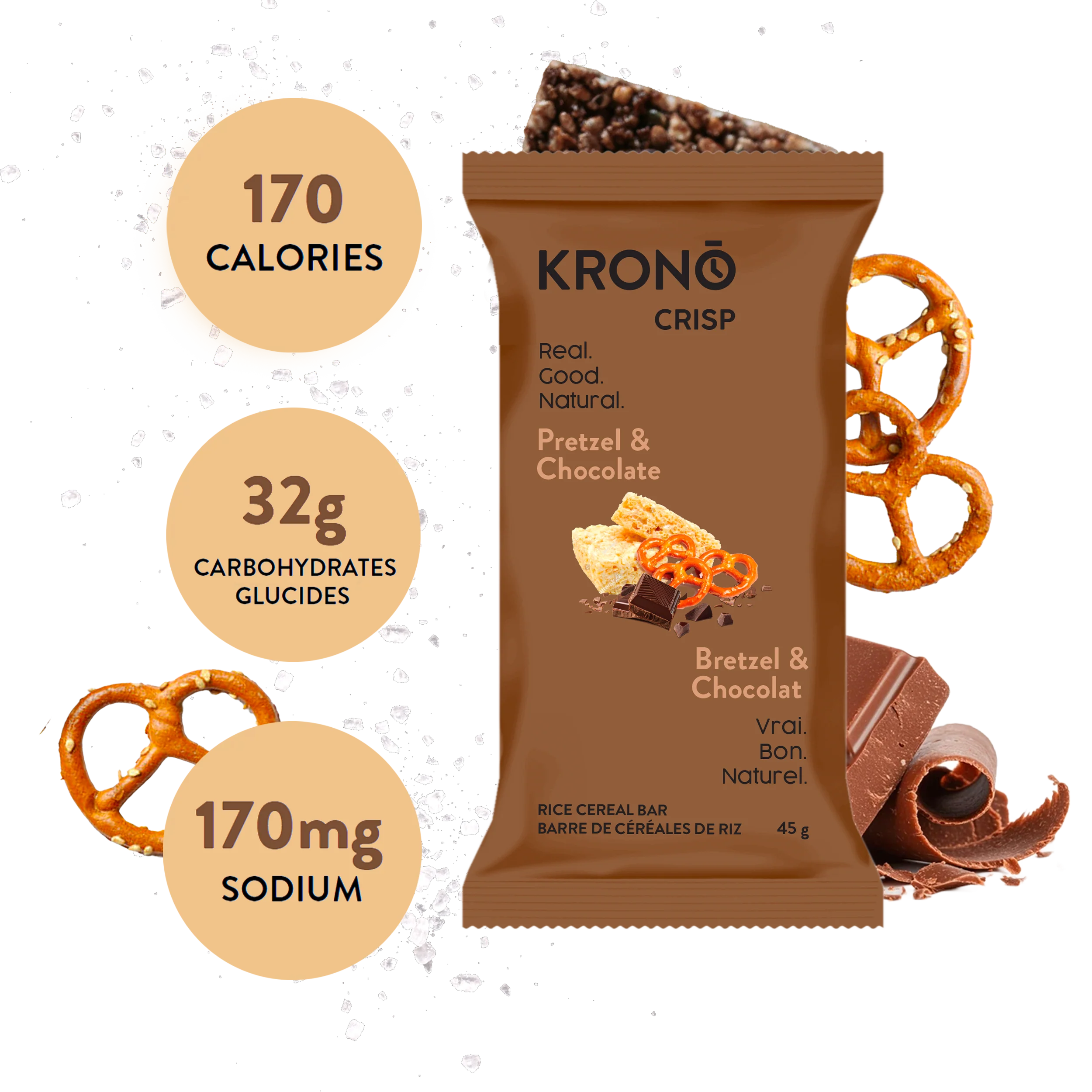 KRONO CARRÉ ÉNERGÉTIQUE AU RIZ CROUSTILLANT (45G)