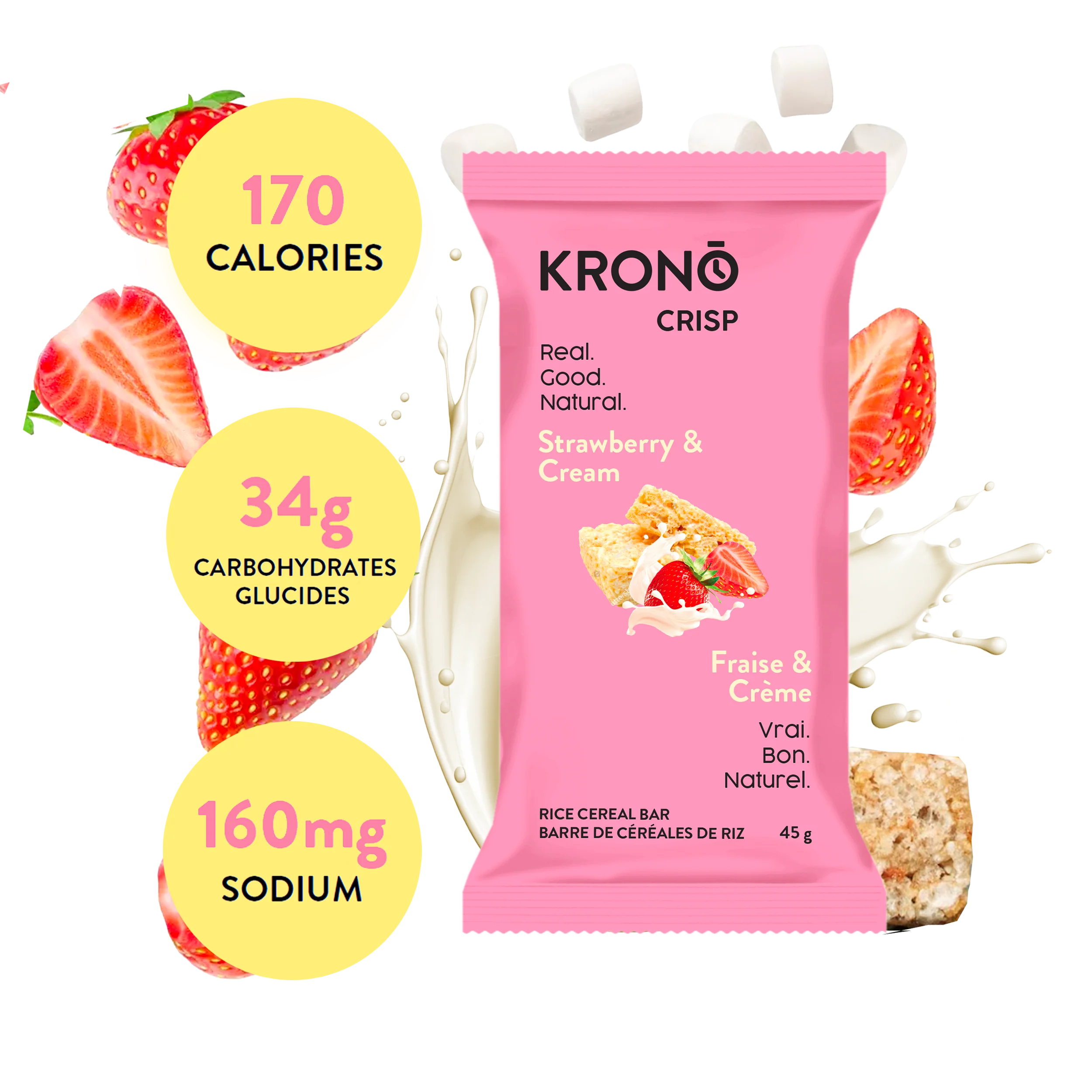 KRONO CARRÉ ÉNERGÉTIQUE AU RIZ CROUSTILLANT (45G)