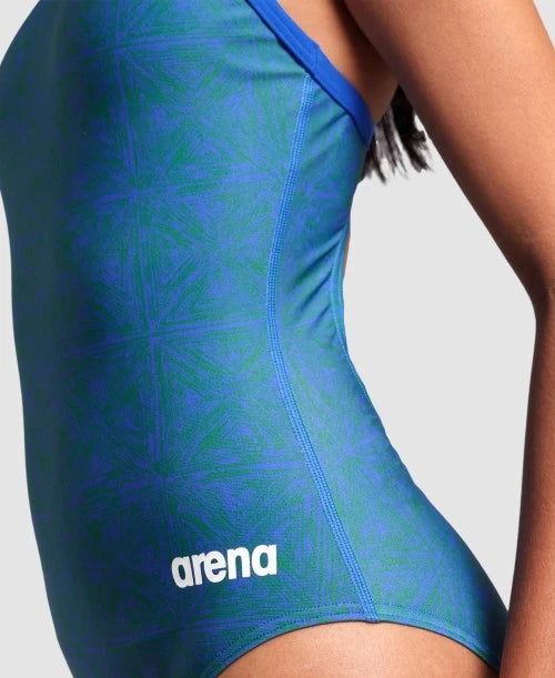 ARENA  ABSTRACT TILES SWIMSUIT LIGHTDROP BACK F/W