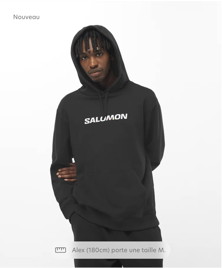 SALOMON LOGO PERFORMANCE HOODIE H/M