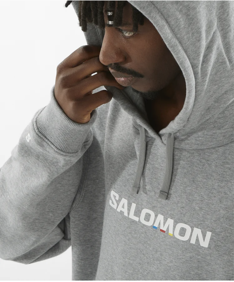 SALOMON LOGO PERFORMANCE HOODIE H/M