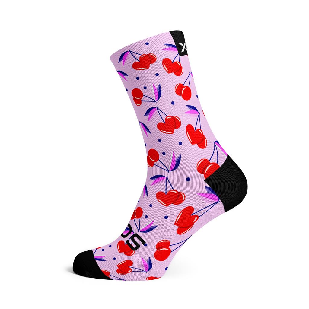 SOX FOOTWEAR CREW SOCKS - CHERRY PINK