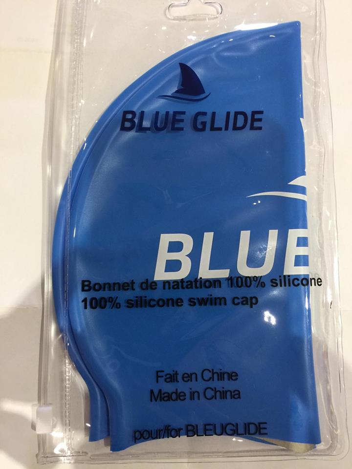 BLUE GLIDE SILLICONE SWIM CAP